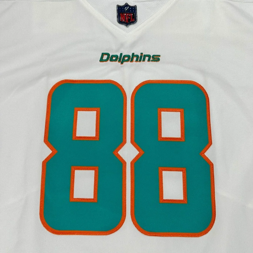 Nike Miami Dolphins Mike Gesicki 88 Jersey Mens Large White NFL On Field